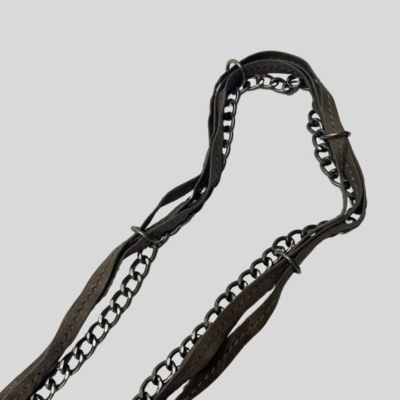 OLIVIA HARRIS Baby Ball Fur Drawstring Shoulder Bag with Chain Strap - Picture 9 of 13